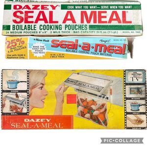 Vintage Original 1965 Dazey Seal-A-Meal, Bag Roll & Cooking Pouches